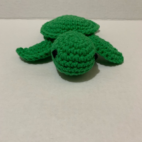 Nursery Decor Playroom Decor Stuffed Handmade Crocheted Sea Turtle - Picture 5 of 13